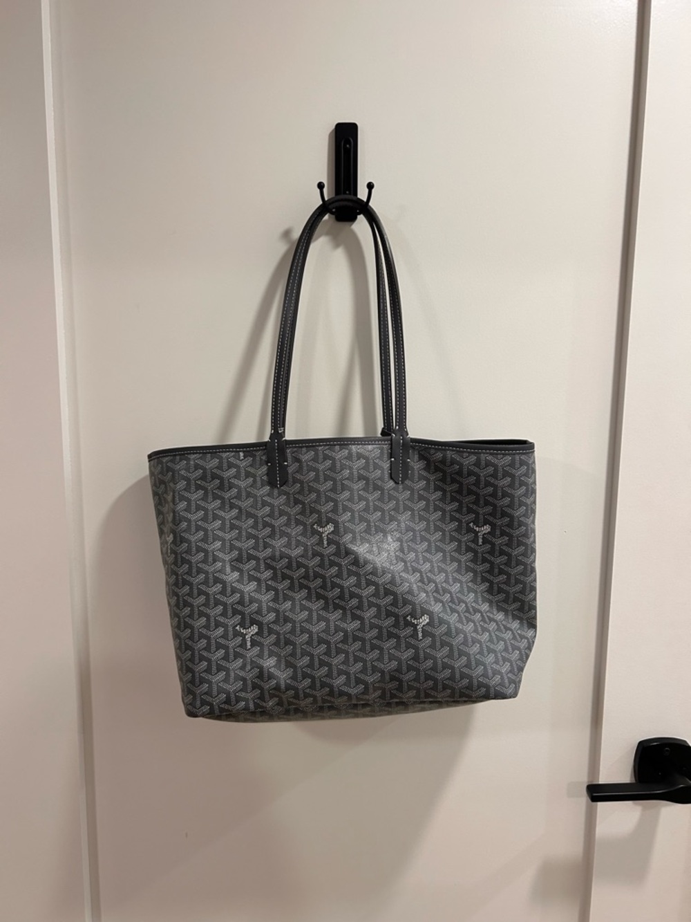 Gray Patterned Tote Bag - Designer Style